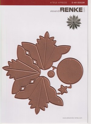 Flad stjerne med fjerbeklædte spidser store, Dies, Alexandra Renke.*