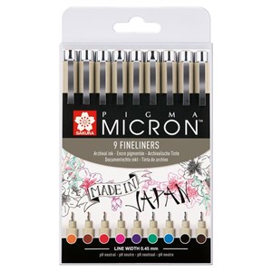 Fineliners micron pen.