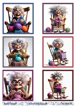 Damer strikker, 3D ark - Barto Design