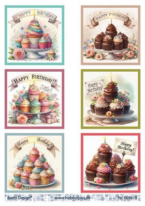  Happy Birthday Cupcakes, 3D ark - Barto Design