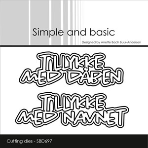 Simple og basic, dies, Tillykke med dåben / navnet. 