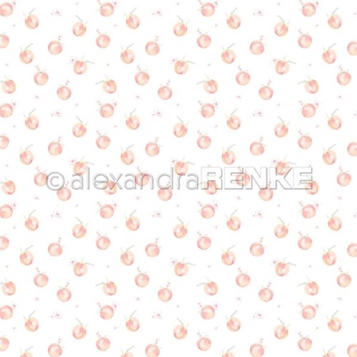Peach pattern , scrapbooking, Alexandra Renke.