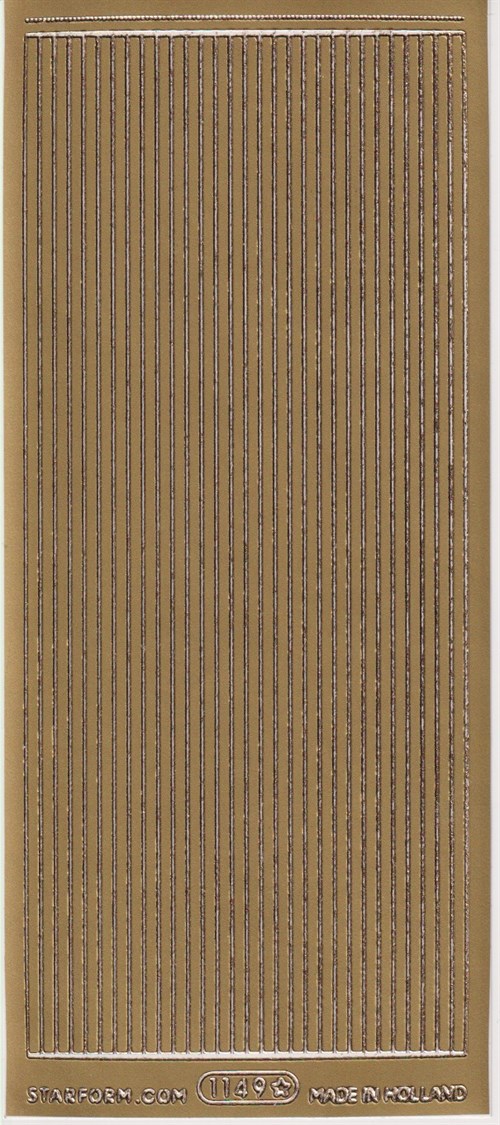 1149 - Kanter, stickers, guld.