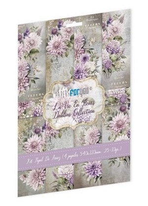 La Vie En Fleurs Dahlias Rice Paper Kit (4pcs) *