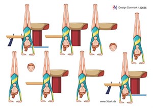 Gymnastik pige, 3D ark - HM Design