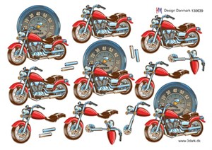 Motorcykel, 3D ark - HM Design 