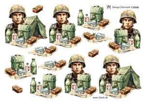 Soldat, mand, 3D ark - HM Design