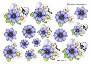 Blomster og æg, 3D ark - HM Design, 