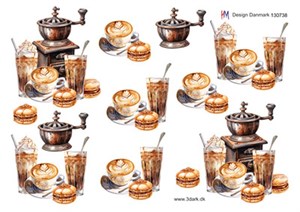 Kaffe og kage, 3D ark - HM Design, 