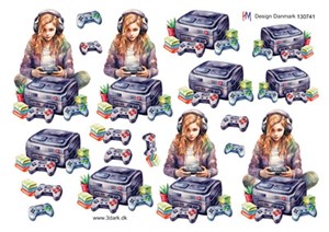 Pige med PlayStation, 3D ark - HM Design