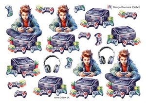 Dreng med PlayStation, 3D ark - HM Design