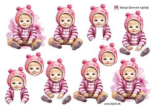 Lille pige med hue, 3D ark - HM Easy