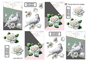 Hvid due begravelse, 3d-ark HM Design 