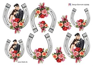 3d-ark HM Design, Brudepar i hestesko.