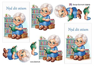 På vej på pension, dame, 3d-ark HM Design.