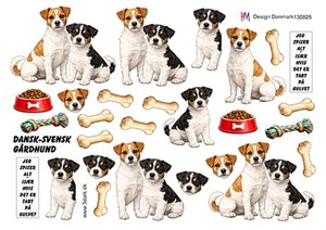 Hund, dansk-svensk gårdhund, 3d-ark HM Design.