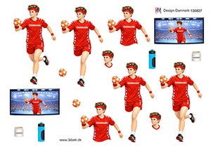 Håndbold, dreng, 3d-ark HM Design.