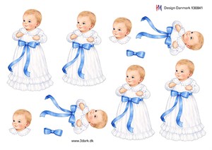 Dåbsbarn, dreng, 3d-ark HM Design 