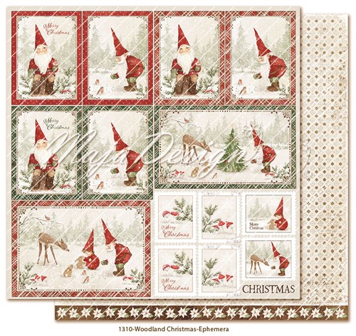 Ephemera, Woodland Christmas, Scrapark, Maja design.