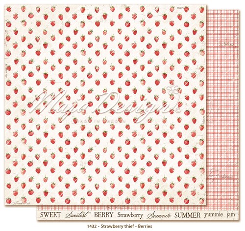 Jordbær, Jordbærtyv, Scrapbooking, Maja Design.