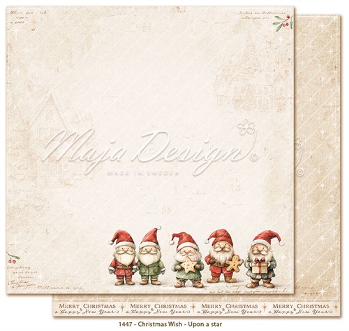 Christmas Wish, På en stjerne, scrapbooking, Maja Design.