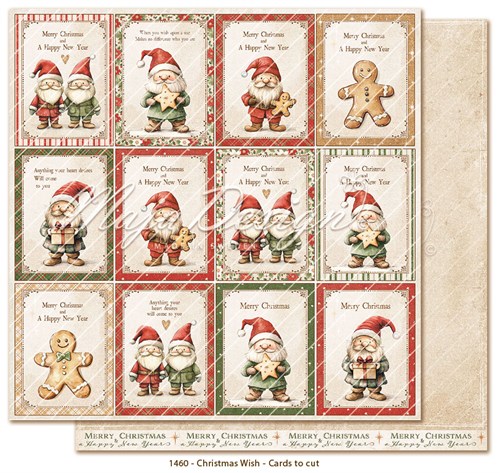 Christmas Wish, Kort at klippe, Scrapbooking, Maja Design.