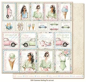 Feeling To cut, Summer Feeling, Mønsterpapir, Maja Design.