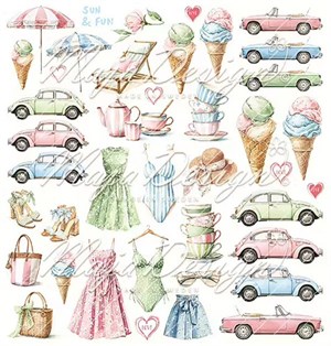 Summer Feeling, Klippeark, Scrapbook, Maja design,  
