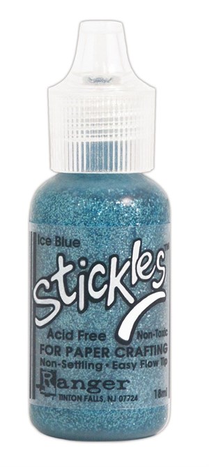 Ice blue, stickles, glitterlim, 18 ml.