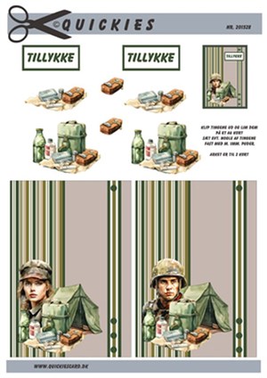 Soldat, kvinde og mand, 3D ark - Quickies
