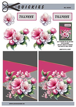 Æbleblomster, 3D ark - Quickies