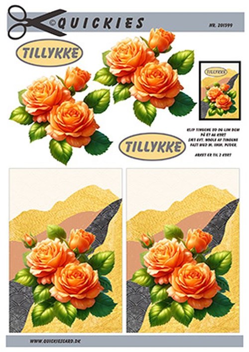 Orange roser, 3D ark - Quickies