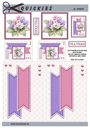 Blomsterbuket,  3D ark - Quickies