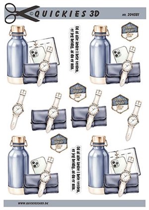  Pung, ur og drikkedunk, 3D ark - Quickies