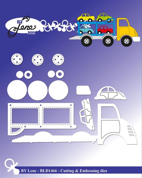 Lastbil og biler, legetøj, dies, By Lene.