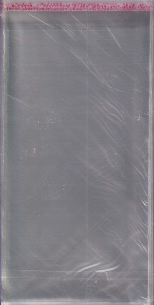 Cellofanposer, slimcard, aflang, 12,5x23,5 cm.