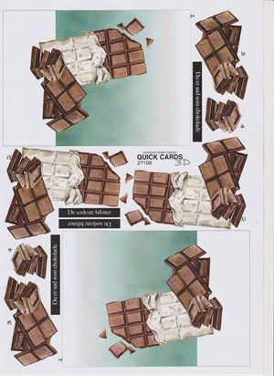 Chokolade, 3D ark - Quick Cards