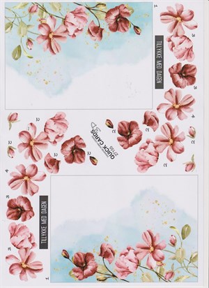  Vilde blomster, 3D ark - Quick Cards