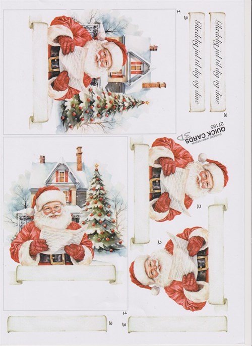 Julemand, 3D ark - Quick Cards