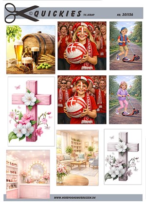  3D ark - Quickies, Små motiver sport, øl og kirke.