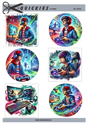  3D ark - Quickies, Små motiver gamer dreng.