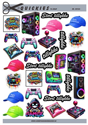  3D ark - Quickies, Små motiver med gamerudstyr.