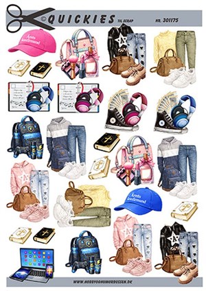 Quickie til scraps , Små motiver til ungdomskort