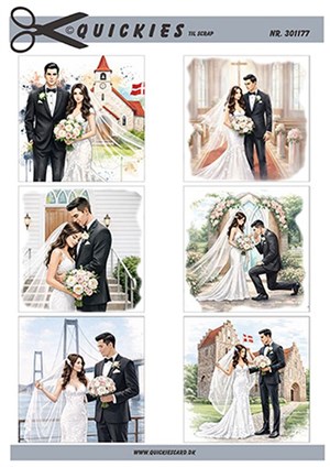 Quickie til scraps , Små motiver med brudepar