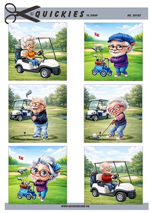 Quickie til scraps , Ældre mennesker der golfer