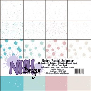Retro pastel splatter, mønsterpapir pakning fra NHHDesign.*