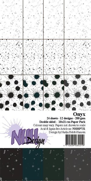 Onyx, slimcard, mønsterpapir pakning fra NHHDesign.*