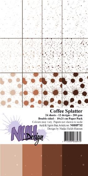 Coffee, slimcard, mønsterpapir pakning fra NHHDesign.