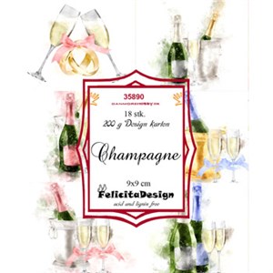 Champagne, design karton, Felicita design.