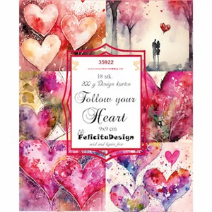 Følg dit hjerte, design karton, Felicita design.
